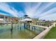 Private boat dock with easy water access at 12550 Capri N Cir, Treasure Island, FL 33706