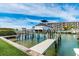 Private boat dock perfect for enjoying waterfront living at 12550 Capri N Cir, Treasure Island, FL 33706