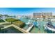 Expansive view of the marina from a waterfront property at 12550 Capri N Cir, Treasure Island, FL 33706