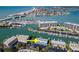 Aerial view showcasing condo's waterfront location at 12550 Capri N Cir, Treasure Island, FL 33706