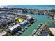 Aerial view of the condo, highlighting its waterfront location at 12550 Capri N Cir, Treasure Island, FL 33706