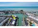 Aerial view highlighting condo location near the water at 12550 Capri N Cir, Treasure Island, FL 33706