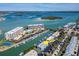 Aerial view showing condo and marina location at 12550 Capri N Cir, Treasure Island, FL 33706