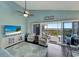 Living room with ocean view and comfy seating at 7442 Palm Island Dr # 3624, Placida, FL 33946