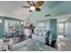 Inviting living room with dining area, featuring stylish decor and beachy color palette at 7442 Palm Island Dr # 3624, Placida, FL 33946