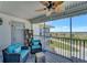 Comfortable screened porch with ocean view, perfect for relaxing and enjoying the scenery at 7442 Palm Island Dr # 3624, Placida, FL 33946