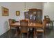 Elegant dining room with a hutch and hardwood table at 37600 Largo Ln, Dade City, FL 33523