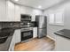 Modern kitchen with stainless steel appliances and beautiful countertops at 3421 S Carter St # C, Tampa, FL 33629