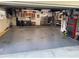 Organized garage with workbench and cabinets, perfect for projects and storage at 3240 San Mateo St, Clearwater, FL 33759