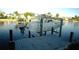 Private boat lift available at your waterfront home at 4202 Perch Cir, Port Charlotte, FL 33948