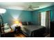 Cozy bedroom with a double bed and window at 4202 Perch Cir, Port Charlotte, FL 33948