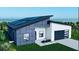 Modern home with solar panels and a two-car garage at 27367 Chinquapin Dr, Punta Gorda, FL 33955