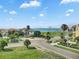 Aerial view of waterfront homes and neighborhood entrance at 1340 Apollo Beach S Blvd, Apollo Beach, FL 33572