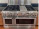 Stainless steel range with gas cooktop and double ovens at 1340 Apollo Beach S Blvd, Apollo Beach, FL 33572