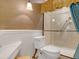Bathroom with a large walk-in shower and updated fixtures at 5462 Chanteclaire # 65, Sarasota, FL 34235