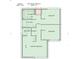 Second floor plan with primary bedroom and two other bedrooms at 1052 Longfellow Cir, Sarasota, FL 34243