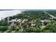 Home's location shown in a wide aerial neighborhood shot at 210 15Th E St, Bradenton, FL 34208