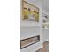 Modern linear fireplace with built-in shelving on either side at 1529 Rio Vista Ter, Parrish, FL 34219