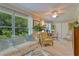 Relaxing living area with wicker furniture and large windows providing natural light at 2340 Grecian Way # 46, Clearwater, FL 33763