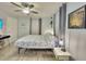 Bright bedroom with a king-size bed and nautical bedding at 2115 45Th S St, St Petersburg, FL 33711