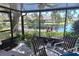 Relaxing enclosed patio overlooking a peaceful canal with comfortable seating at 3601 57Th Avenue W Dr # 31, Bradenton, FL 34210