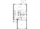First floor plan showing a great room, kitchen, bedroom and garage at 37510 Yukon Dr, Zephyrhills, FL 33540