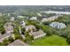 Aerial view of community with lake and lush greenery at 2111 Tetley Ct, Brandon, FL 33510