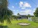Large backyard with grassy lawn and privacy fence at 716 Fox Hills Dr, Sun City Center, FL 33573