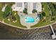 Inviting heated pool and spa overlooking the water at 200 Colony Point S Rd, St Petersburg, FL 33705