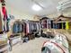 Large walk-in closet with ample shelving and hanging space at 6604 Seabird Way, Apollo Beach, FL 33572