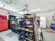 Organized garage workshop with ample storage at 6604 Seabird Way, Apollo Beach, FL 33572