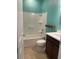 Fresh bathroom featuring a bathtub with shower and a single sink vanity at 2633 Daisy Dr, North Port, FL 34289