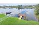 Private dock on a calm canal with two floating docks at 3263 Sea Grape Dr, Hernando Beach, FL 34607