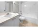 Bathroom with tub, toilet, and vanity at 416 28Th W St, Palmetto, FL 34221