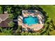 Top-down view of community pool with lounge chairs at 1514 Seagull Bay Way, Brandon, FL 33511