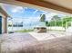 Covered patio with stamped concrete and hot tub at 18065 Wing Ave, Port Charlotte, FL 33948