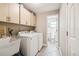Laundry room with washer, dryer, utility sink and additional storage at 12377 Fillmore St, Spring Hill, FL 34609