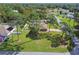 Aerial view of a single-Gathering home with a large backyard and pool at 12377 Fillmore St, Spring Hill, FL 34609