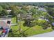 Aerial view of a house with a pool in a residential neighborhood at 12377 Fillmore St, Spring Hill, FL 34609