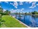 Private backyard oasis with canal access and boat lift at 265 Belvedere Ct, Punta Gorda, FL 33950