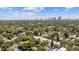 Aerial view of home with city skyline in the distance at 1101 22Nd N Ave, St Petersburg, FL 33704