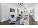 Spacious living room with hardwood floors, fireplace and ceiling fan at 1101 22Nd N Ave, St Petersburg, FL 33704