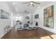 Bright living room with hardwood floors, fireplace, and ample natural light at 1101 22Nd N Ave, St Petersburg, FL 33704