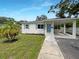 Charming house with a covered porch and blue door at 2585 15Th N Ave, St Petersburg, FL 33713