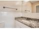 Clean bathroom featuring granite countertop and updated vanity at 6445 Skyline Ct, Spring Hill, FL 34606