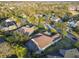 Real estate aerial image of neighborhood and surrounding greenery at 11909 Mandevilla Ct, Tampa, FL 33626