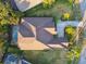 An aerial view of the house featuring a backyard swimming pool at 11909 Mandevilla Ct, Tampa, FL 33626