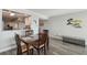 The dining area offers a kitchen view and ample space for entertaining or a casual meal at 2413 Bayshore Blvd # 1404, Tampa, FL 33629
