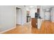 Open concept kitchen and dining area with wood floors at 1810 E Palm Ave # 1205, Tampa, FL 33605