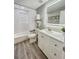 Clean bathroom with a vanity, toilet, and bathtub at 3310 W 63Rd W St, Bradenton, FL 34209